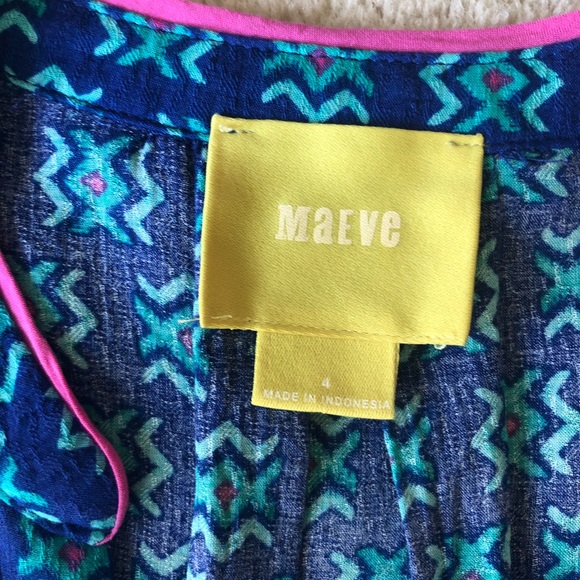 Anthropologie Maeve Ada Blue Aztec Tank 4 - Picture 3 of 7